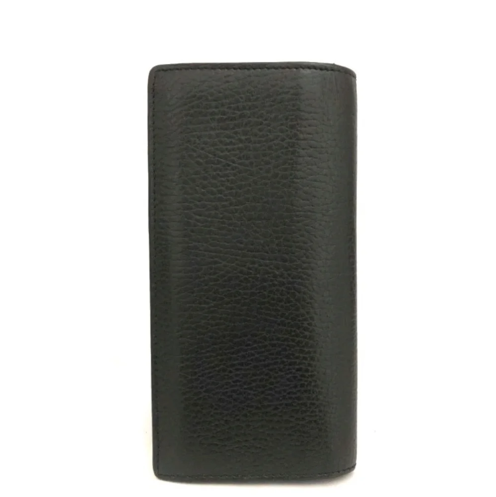 GUCCI Interlocking G Leather Long Bifold Wallet Black - Picture 3 of 8